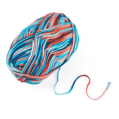 Polyester Fibers Knitting Yarn DIY-TADJ0002-005E-1
