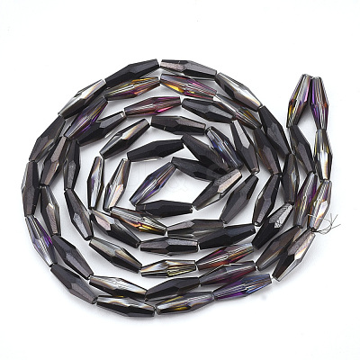 Electroplated Glass Beads Strands EGLA-S174-06A-1