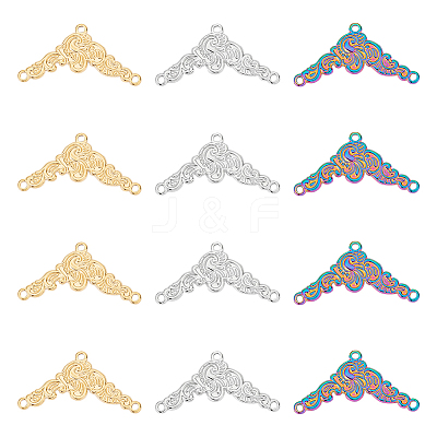 12Pcs 3 Colors 304 Stainless Steel Chandelier Components Links FIND-UN0001-62-1