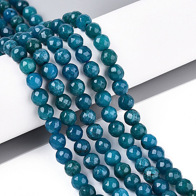 Dyed Natural White Jade Beads Strands X-G-T139-6mm-60-21-1