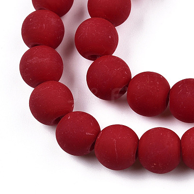 Opaque Glass Beads Strands X-GLAA-T032-P8mm-MD05-1