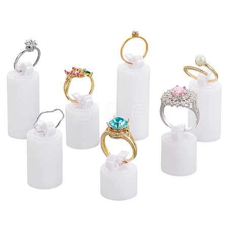 7Pcs 7 Sizes Acrylic Jewelry Finger Ring Displays Stands RDIS-WH0011-34B-1