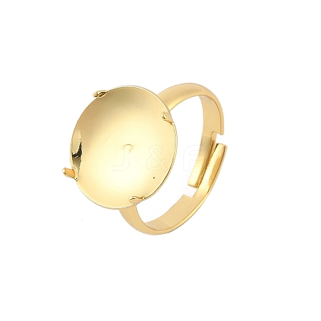 Brass Adjustable Finger Rings Findings KK-A272-04A-G-1