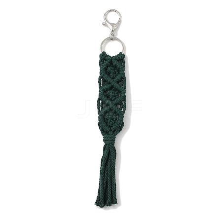 Handmade Macrame Nylon Thread Pendant Decorations HJEW-P019-05P-07-1