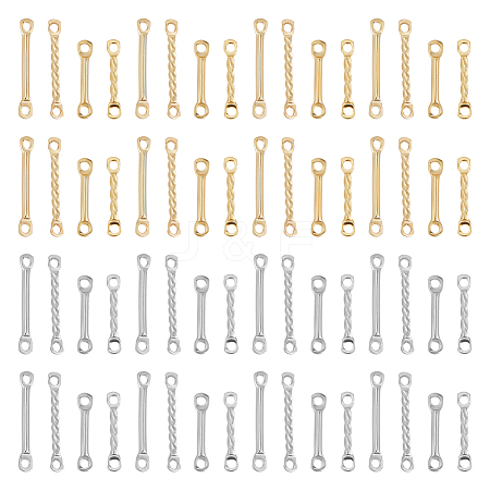 Unicraftale 80Pcs 8 Styles 201 Stainless Steel Connector Charms STAS-UN0055-55-1