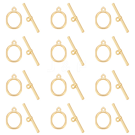 12Pcs Eco-friendly Brass Toggle Clasps KK-ME0002-29-1