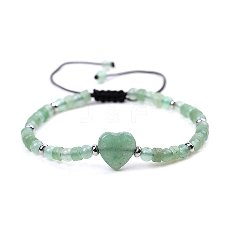 Natural Green Aventurine Braided Bead Bracelets for Women PW-WG0937E-03-1