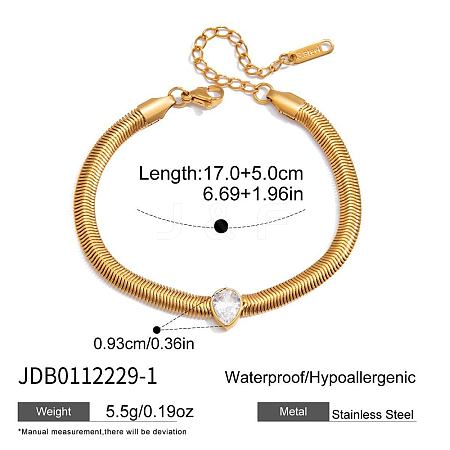 304 Stainless Steel Snake Chains Bracelets WGDC39C-01-1