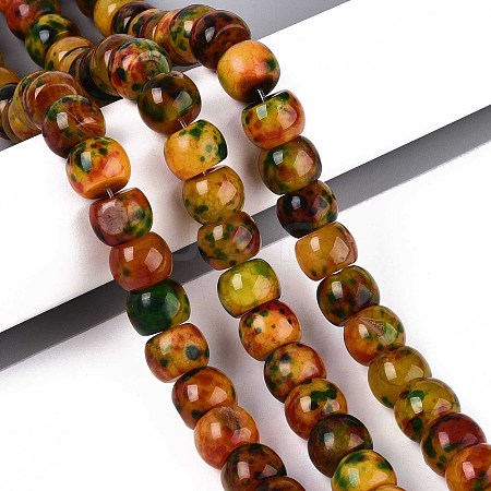 Dyed Natural Agate Beads Strands G-T142-03-1