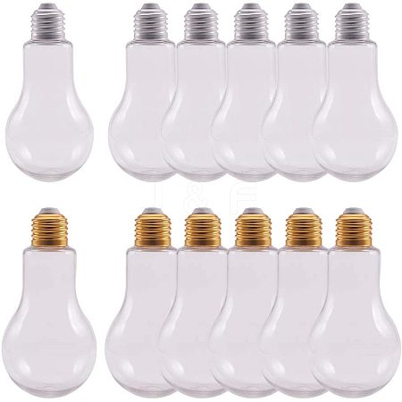 Creative Plastic Light Bulb Shaped Bottle AJEW-NB0001-05-1