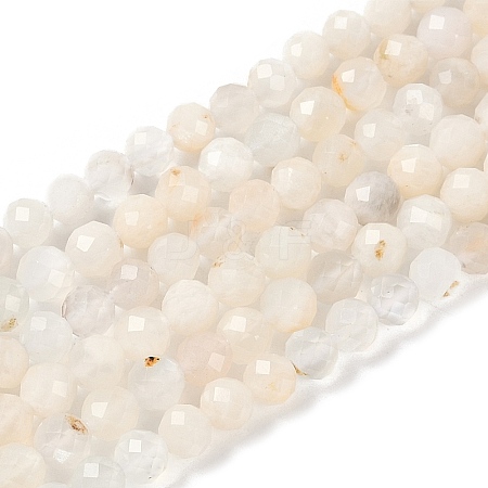 Natural White Moonstone Beads Strands G-G139-A14-03-1