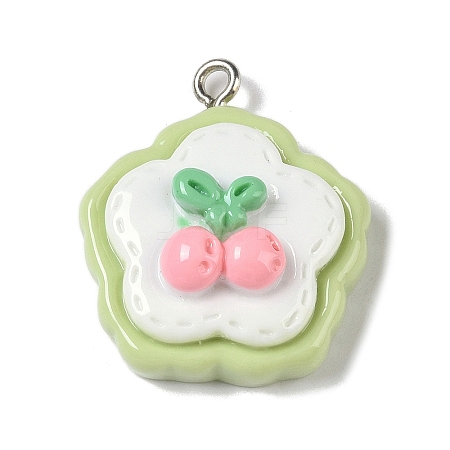 Opaque Resin Pendants RESI-S403-04D-1