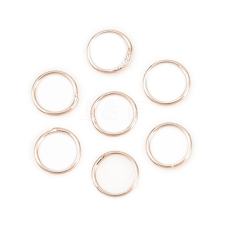 Brass Closed Jump Rings KK-D257-01RG-09-1