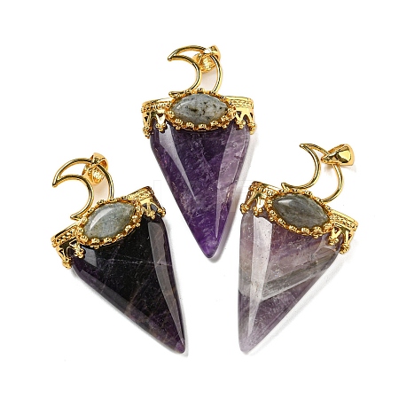 Natural Amethyst Big Pendants G-F639-06B-G-1