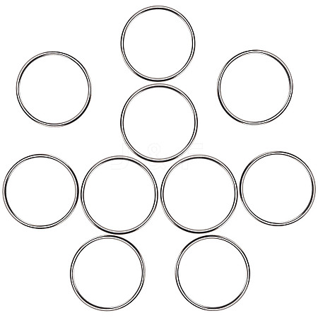 10Pcs 304 Stainless Steel Linking Rings STAS-AR0002-65B-P-1