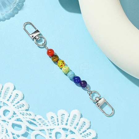 Chakra Gemstone Round Beaded Link Bag Extender Chains FIND-JF00150-1