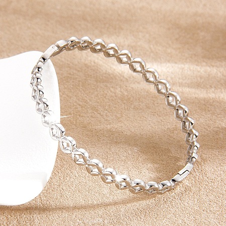 304 Stainless Steel Open Hinged Cuff Bangles WG7032F-02-1