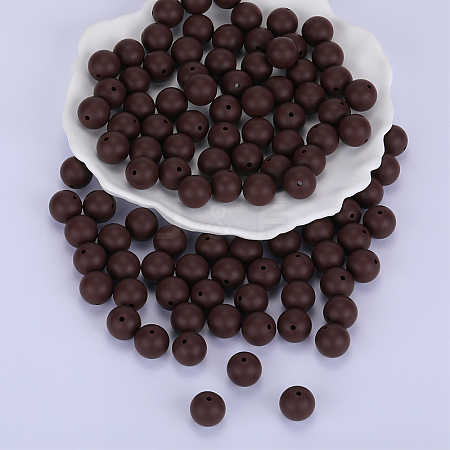 Round Silicone Focal Beads SI-JX0046A-22-1