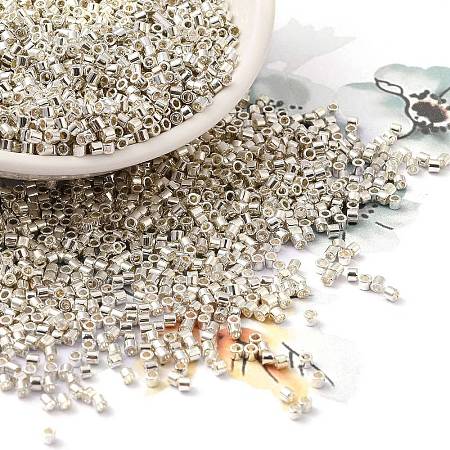 Electroplate Glass Seed Beads SEED-S042-01B-08-1