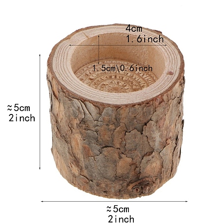 Column Wooden Candle Holder CAND-PW0001-353-1