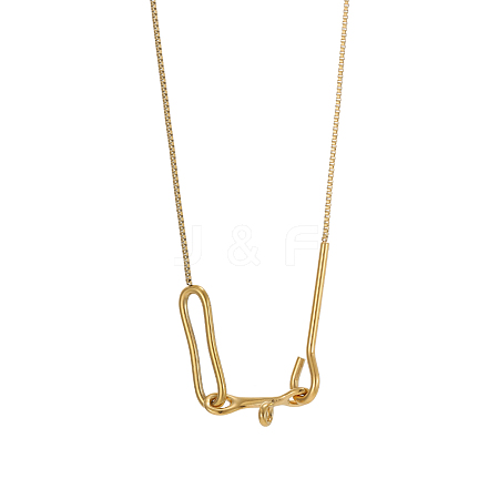 304 Stainless Steel Necklaces STAS-OY011-66G-1