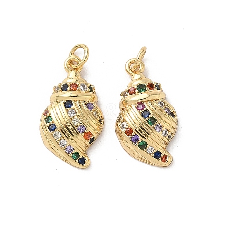 Brass Micro Pave Cubic Zirconia Pendants KK-D502-26N-G-1