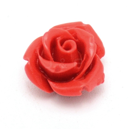 Cinnabar Carved Rose Beads CARL-WH0001-01B-1