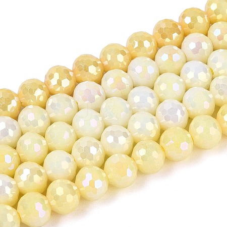Anti-Tarnish Electroplate Glass Beads Strands GLAA-N056-6mm-05-1