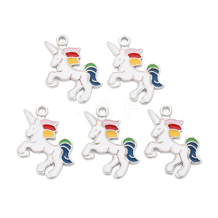 Alloy Enamel Pendants ENAM-N054-42C-RS-1