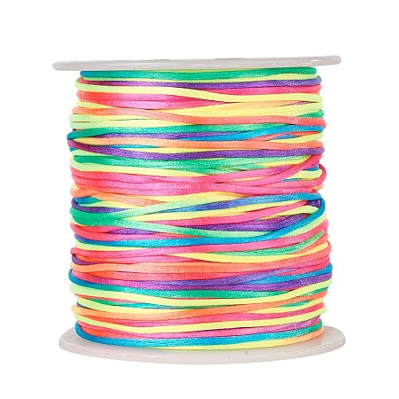 Nylon Satin Rattail Cords NWIR-JP0013-1.0mm-10-1