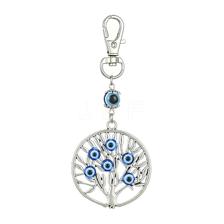 Alloy with Resin Evil Eye Pendant Decoration HJEW-JM01473-04-1