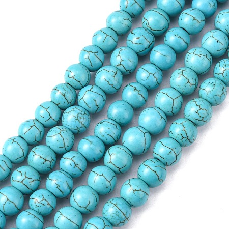 Synthetical Howlite Beads TURQ-GSR8mm129-1