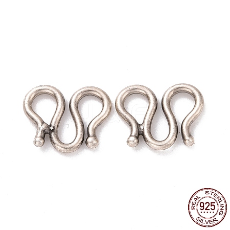 925 Sterling Silver S-hook Clasps STER-D036-16AS-1