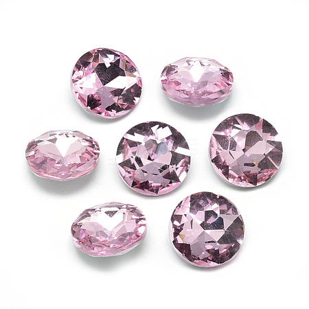 Pointed Back Glass Rhinestone Cabochons RGLA-T029-14mm-03-1