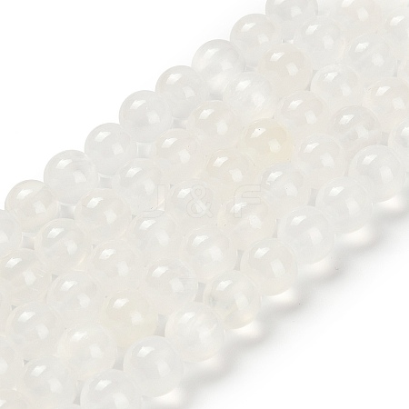 Natural White Jade Beads Strands G-B128-A02-03-1