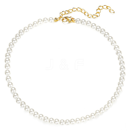 Imitation Pearl Beaded Choker Necklaces WGB7F3C-25-1