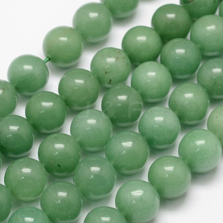 Grade A Natural Green Aventurine Round Bead Strands G-M308-06-12mm-1