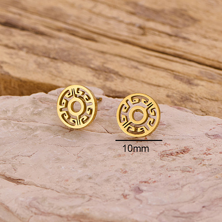 304 Stainless Steel Stud Earrings WG9FC02-05-1