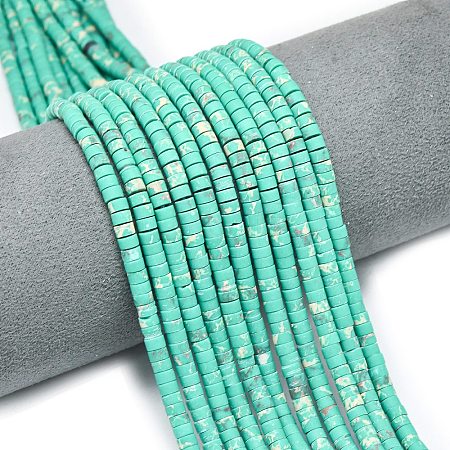 Dyed Synthetic Imperial Jasper Beads Strands G-P575-B09-4x2mm-02-1