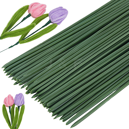 100Pcs Iron Stalk Flower Rod AJEW-SP0003-73C-1