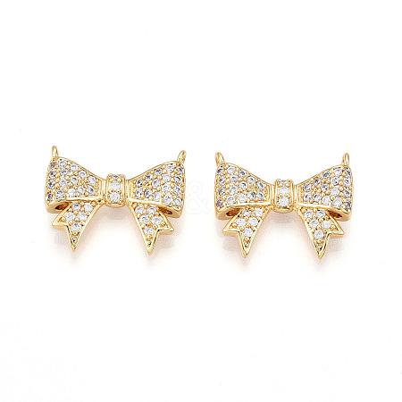 Brass Micro Pave Cubic Zirconia Pendants KK-N257-38G-1