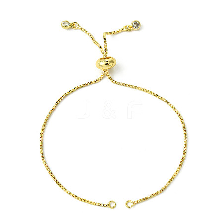 5Pcs Rack Plating Adjustable Brass Slider Bracelet Making MAK-FS0001-03G-1