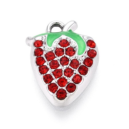 Alloy Rhinestone and Enamel Pendants PALLOY-T092-42P-02-1