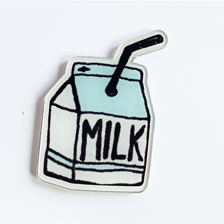Acrylic Safety Brooches JEWB-WH0001-19-1