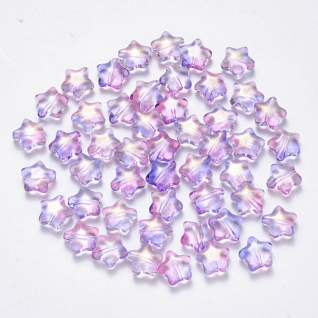 Spray Painted Glass Beads LS-GLAA-R211-04-E02-1