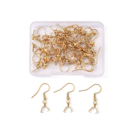 50Pcs Ion Plating(IP) 304 Stainless Steel Hooks STAS-DC0009-20-1