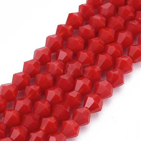 Opaque Solid Color Glass Beads Strands GLAA-Q080-4mm-B13-1