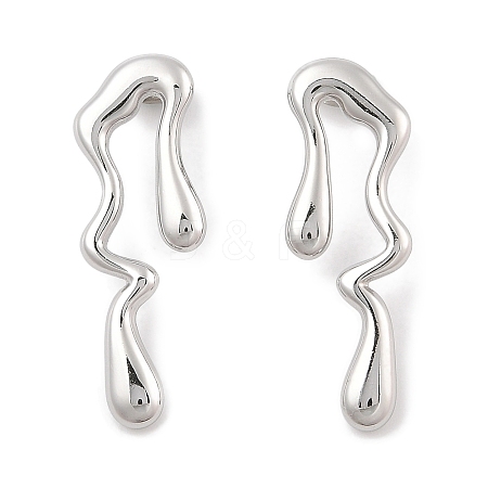 304 Stainless Steel Stud Earrings EJEW-B108-03P-1