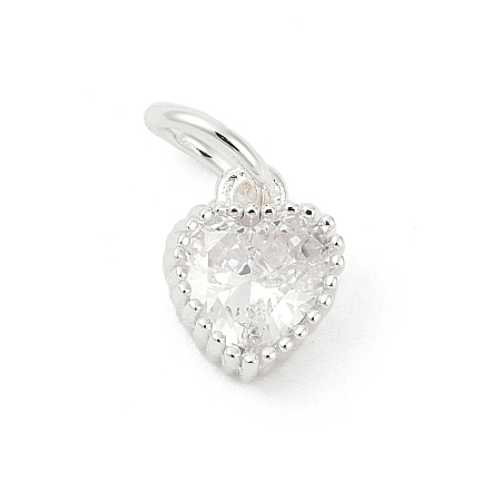 Brass Micro Pave Cubic Zirconia Pendants KK-H204-01S-05-1