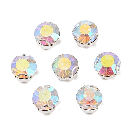 Flat Round Sew on Rhinestone Montee Beads STAS-B107-01E-02S-1
